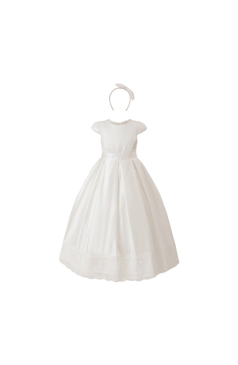 Tulleen Pearl-Trim Havenelle Dress, Alternate, color, White