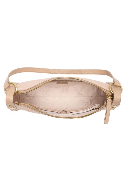 Vince Camuto Lisha Studded Leather Shoulder Bag In Neutral