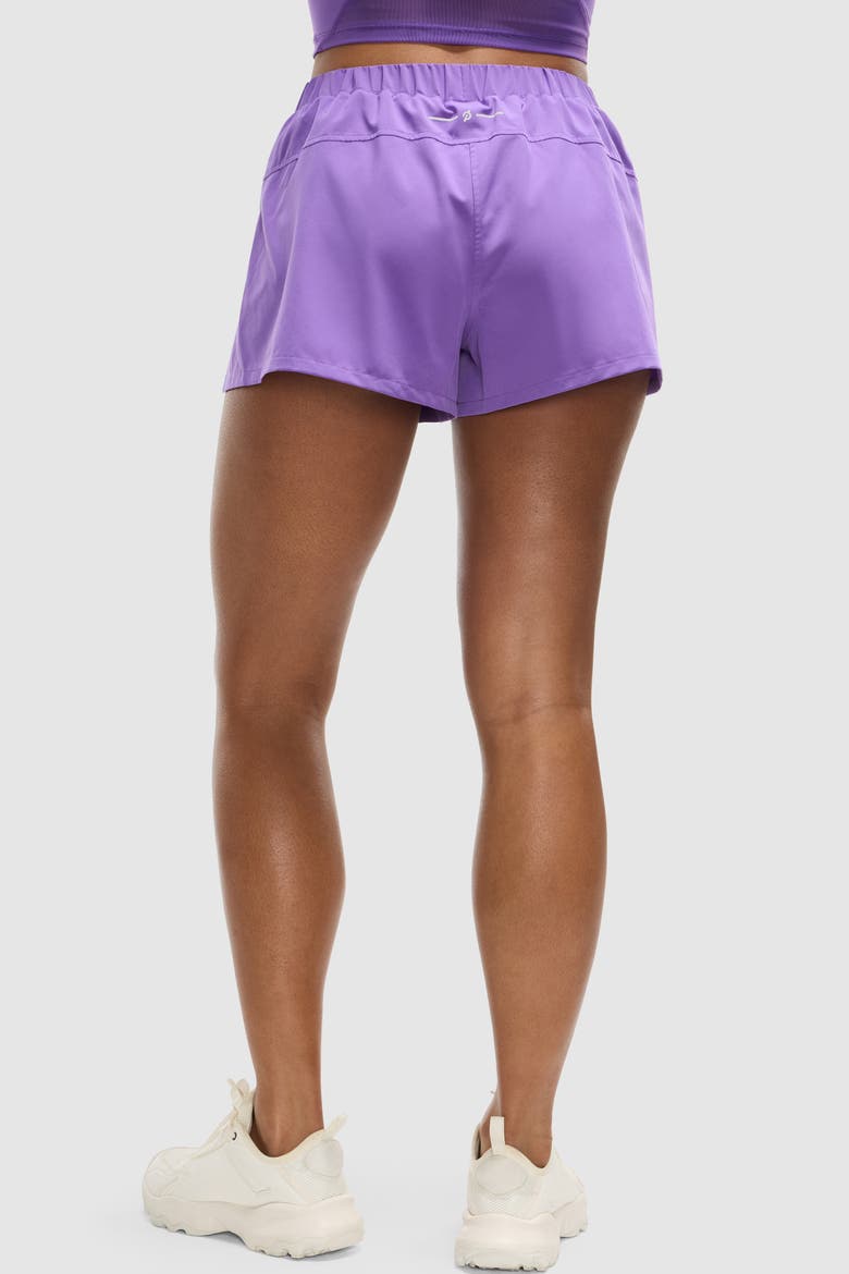 Output Geometric Run Short, Alternate, color, Bright Purple