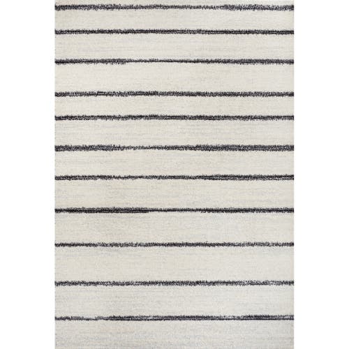 Jonathan Y Williamsburg Minimalist Stripe Area Rug In Cream/black