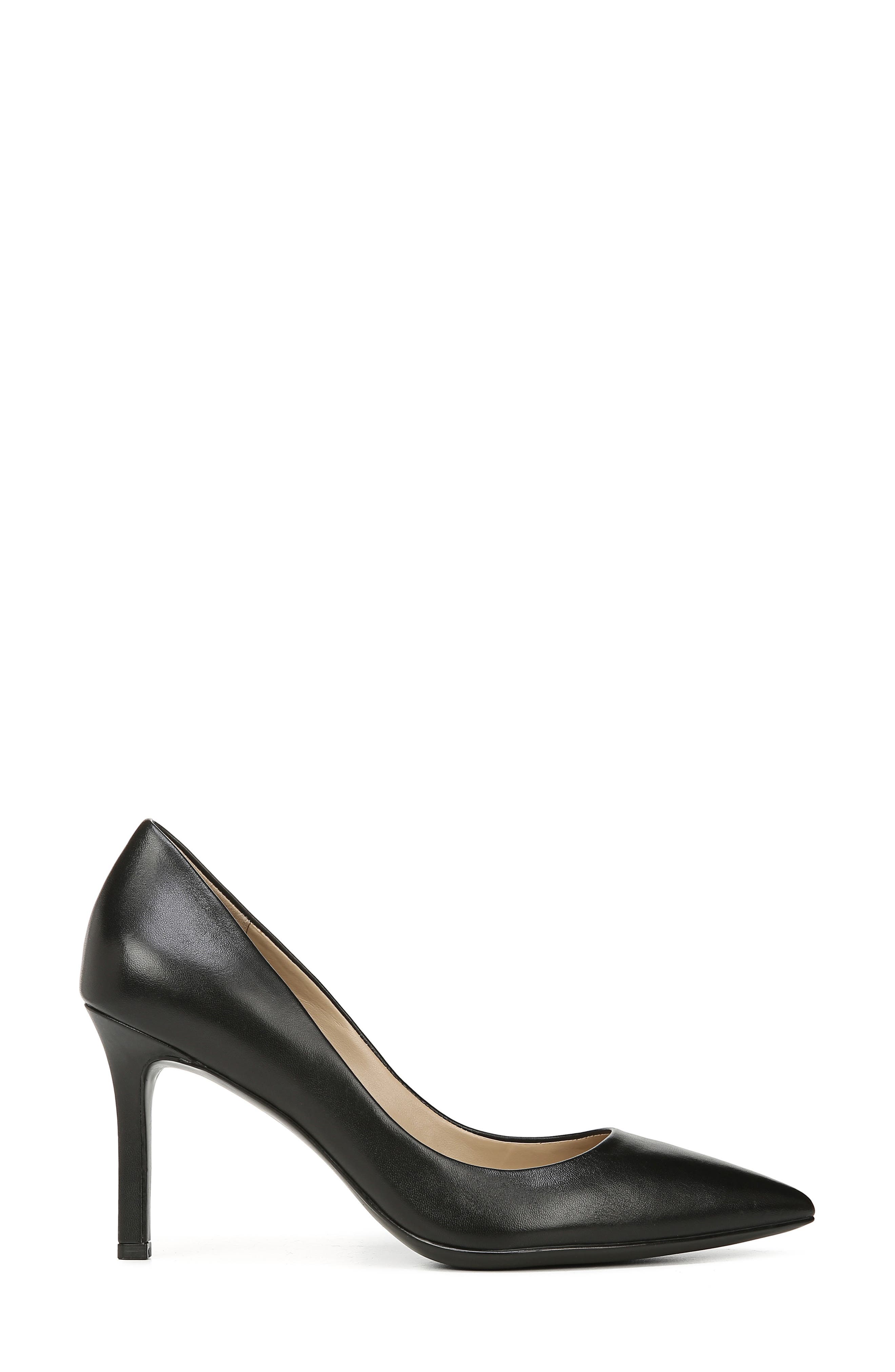 Anna Pointed Toe Pump, Alternate, color, BLACK LEATHER