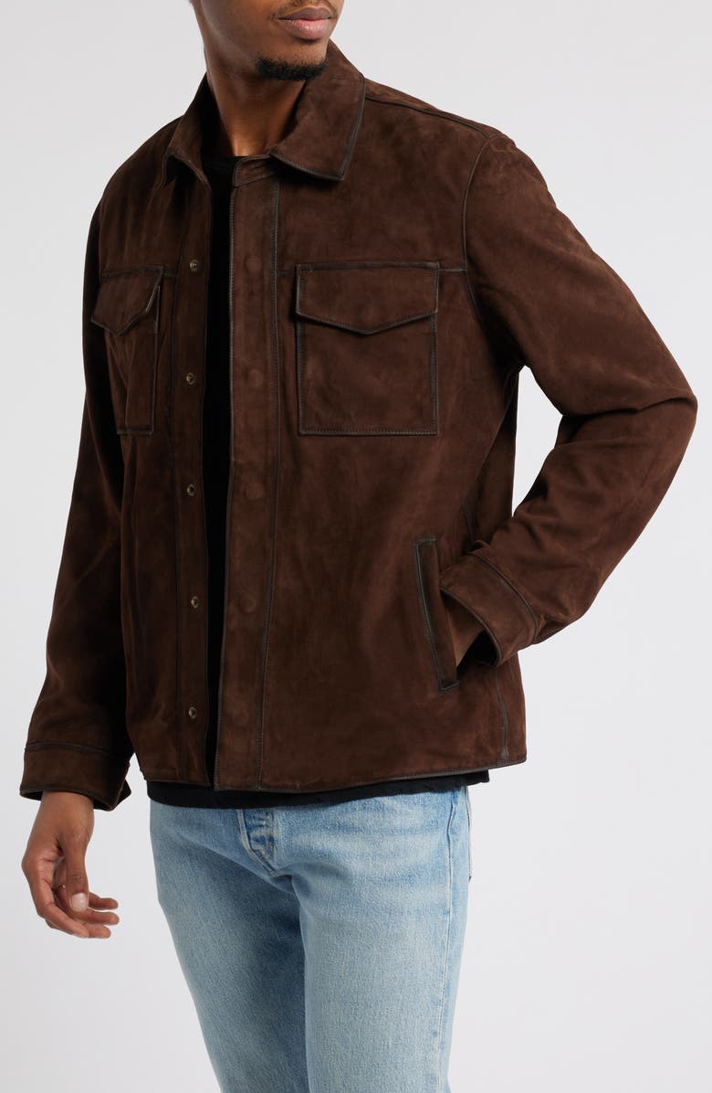 Frye Classic Suede Shacket, Main, color, 