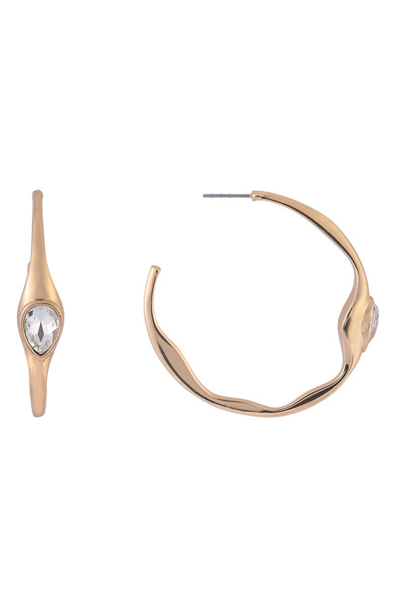 Laundry by Shelli Segal Crystal Teardrop Hoop Earrings, Alternate, color, 