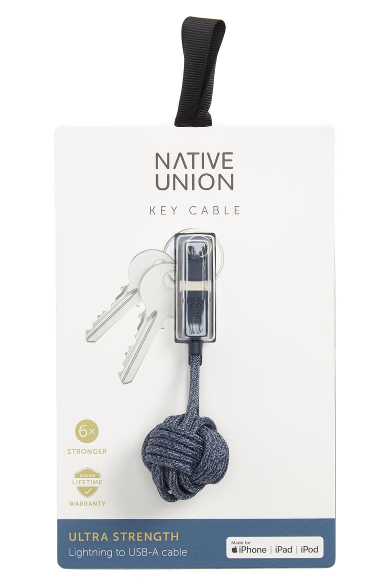 Lightning to USB Key Cable, Main, color, INDIGO