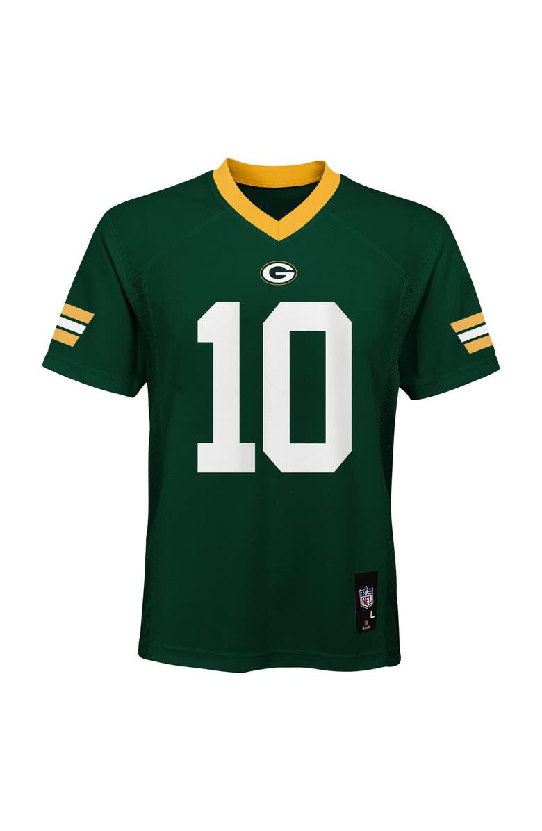 Outerstuff Youth Jordan Love Green Green Bay Packers Replica Player Jersey, Alternate, color, Green