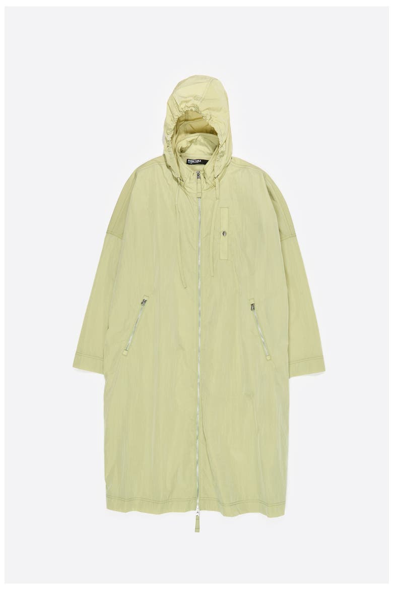 Long Light Fluid Trench, Alternate, color, LIGHT GREEN