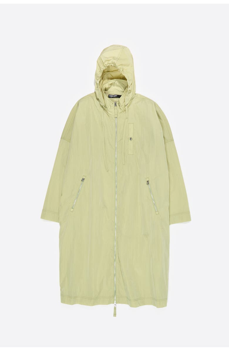 Bimba y Lola Long Light Fluid Trench, Alternate, color, Light Green