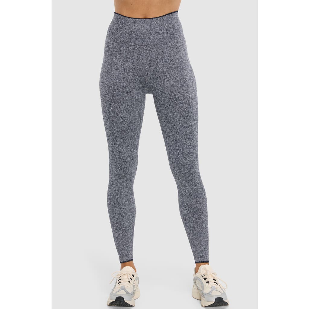 Peloton Melange Micro Rib Seamless Legging In Blue