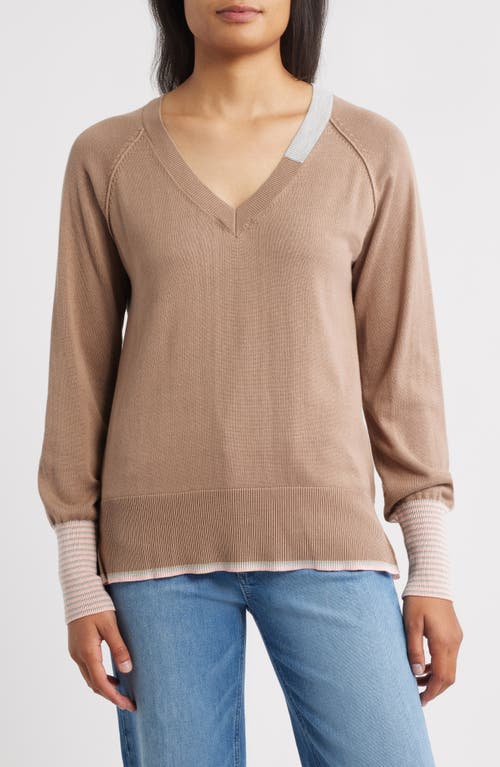 Hatley Cary V-neck Sweater In Brown