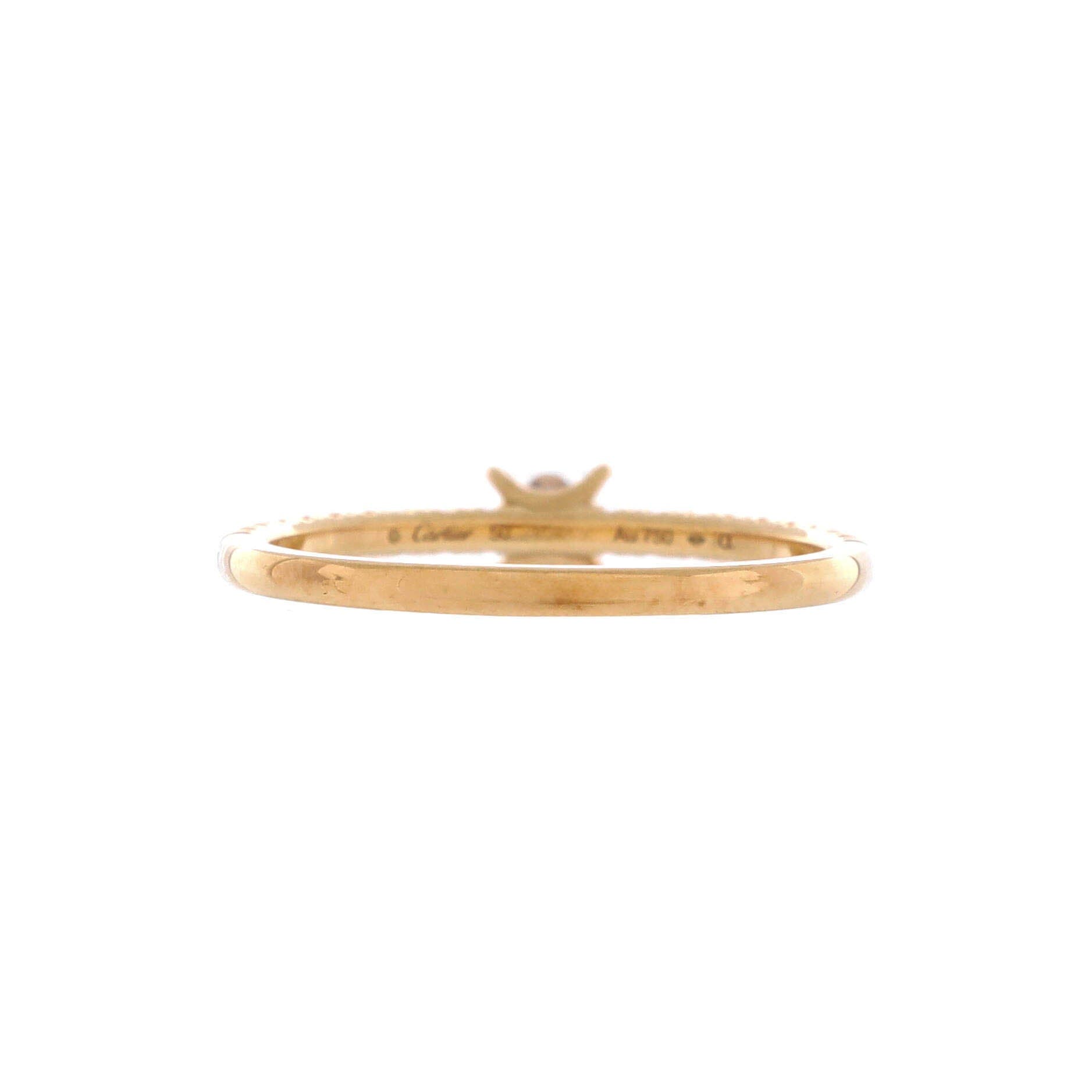 Etincelle de Cartier Ring 18K Yellow Gold with Princess Cut Diamond and Pave Diamonds, Alternate, color, Metallic Gold