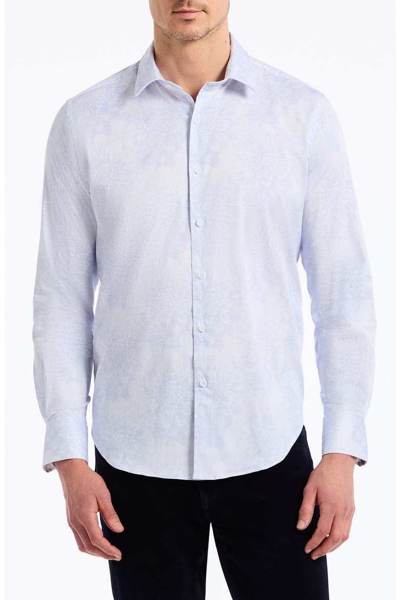 Lexington Stretch Cotton Button-Up Shirt, Main, color, LIGHT BLUE