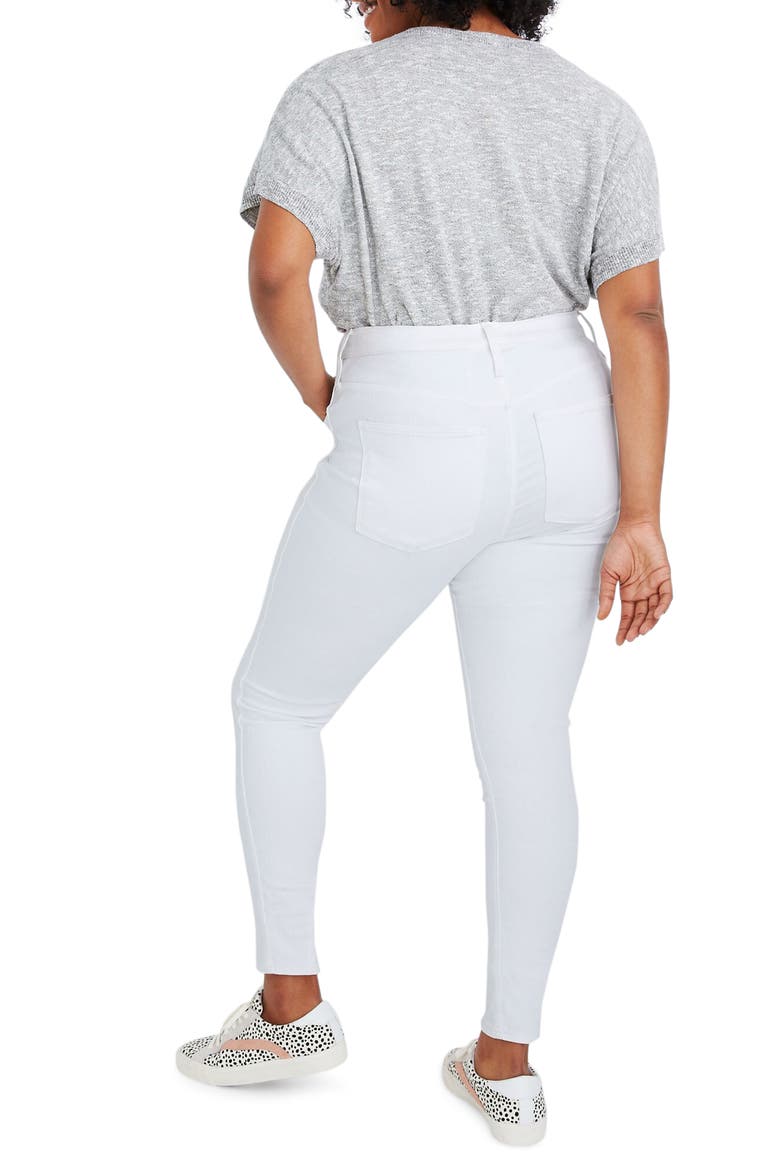 10-Inch High Waist Skinny Jeans, Alternate, color, PURE WHITE