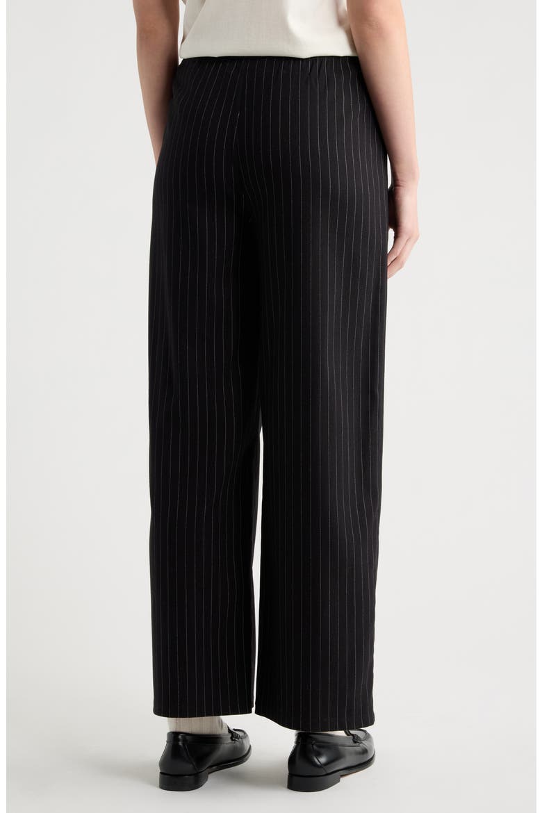 The Tracksuit Pintuck Pants, Alternate, color, BLACK/ CREAM PINSTRIPE