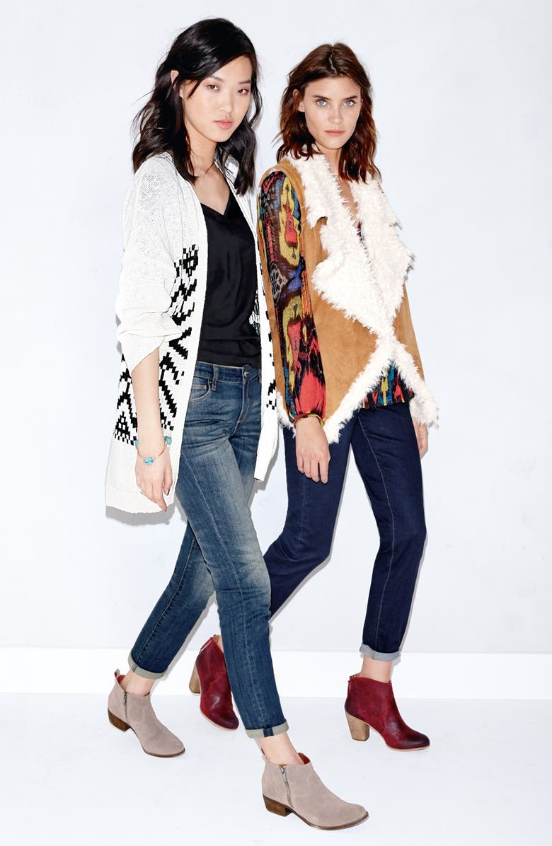 Two by Vince Camuto Drape Front Faux Shearling Vest, Main, color,