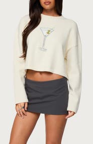 EDIKTED Martini Club Crewneck Sweater