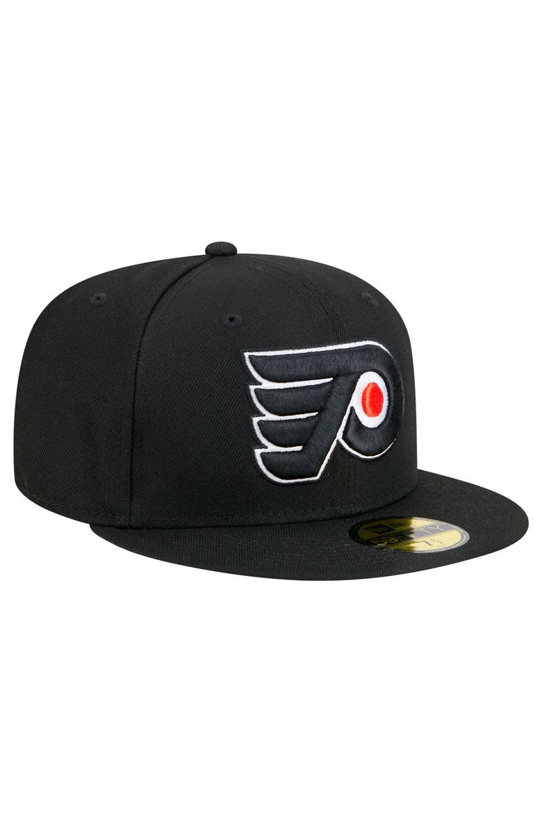 New Era Men's New Era Black Philadelphia Flyers Core 59FIFTY Fitted Hat, Alternate, color, Black