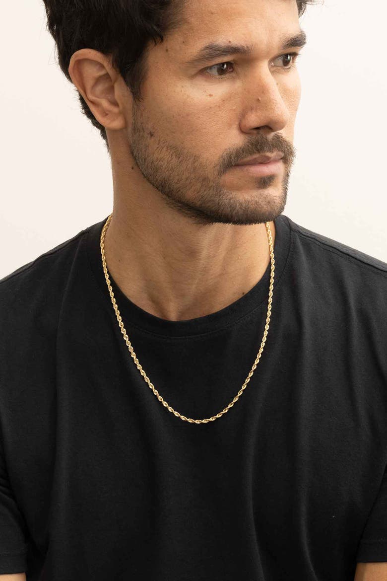 Men's Titan Rope Statement Chain in 10K Gold, Alternate, color, Yellow Gold