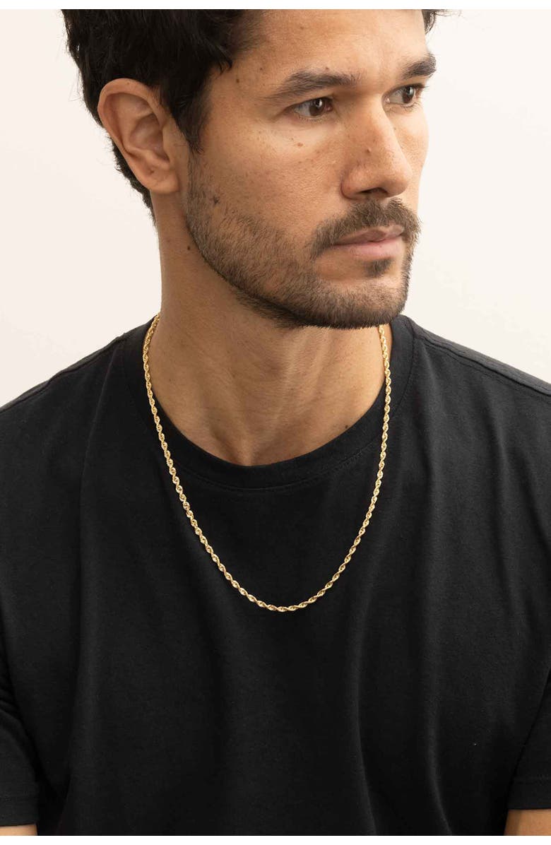 Oradina Men's Titan Rope Statement Chain in 14K Gold, Alternate, color, Yellow Gold