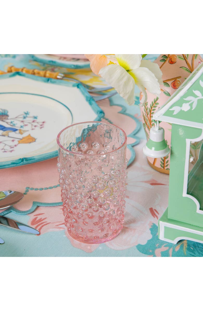 Mrs. Alice Rose Pink Hobnail Glasses, Alternate, color, Pink