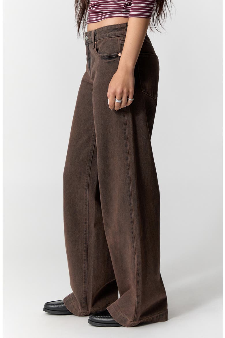 Casey Low Rise Baggy Wide Leg Jeans, Alternate, color, BROWN