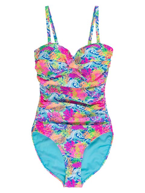 UPF50+ Sun Protected Women's Convertible Bandeau One Piece Swimsuit