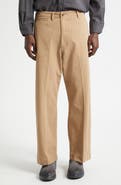 BEAMS Military Cotton Twill Straight Leg Pants