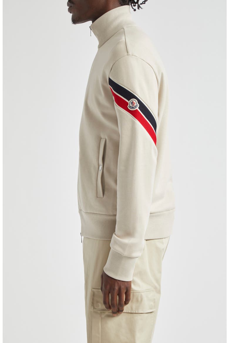 Logo Armband Cotton & Nylon Jacket, Alternate, color, NATURAL