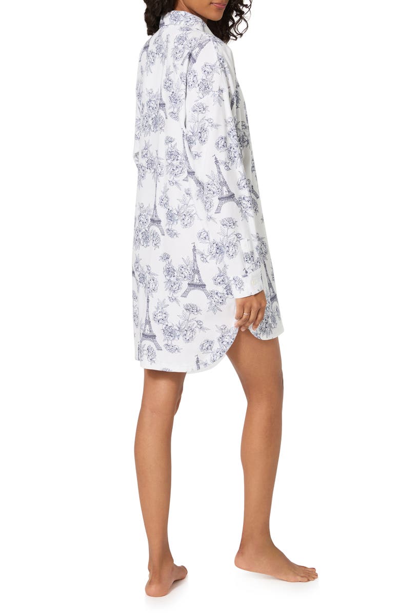 BedHead Pajamas Print Organic Cotton Flannel Sleep Shirt, Alternate, color, 