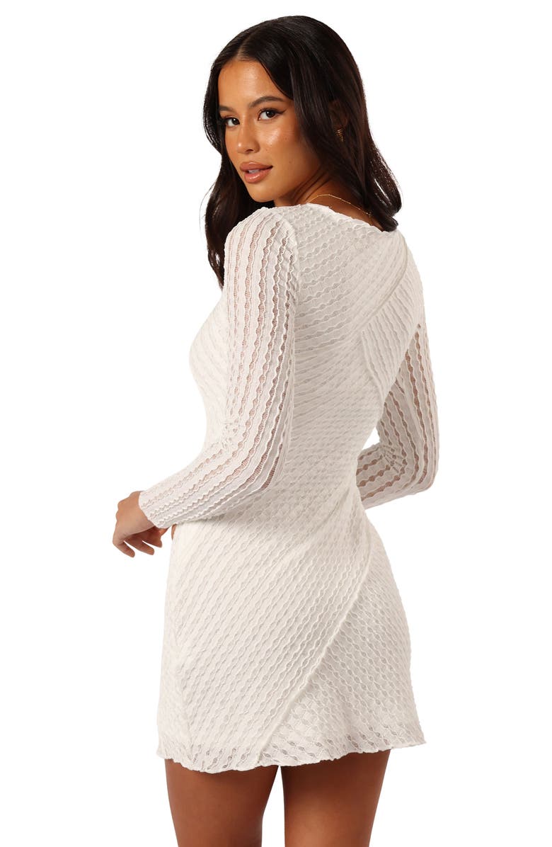 Petal & Pup Ezra Long Sleeve Minidress, Alternate, color, White