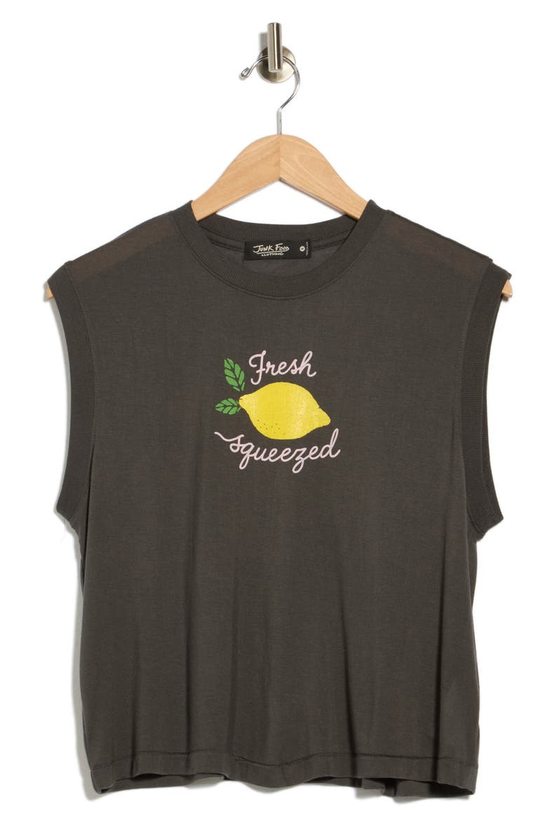 Fresh Squeezed Lemon Muscle Tee, Alternate, color, VINTAGE BLACK