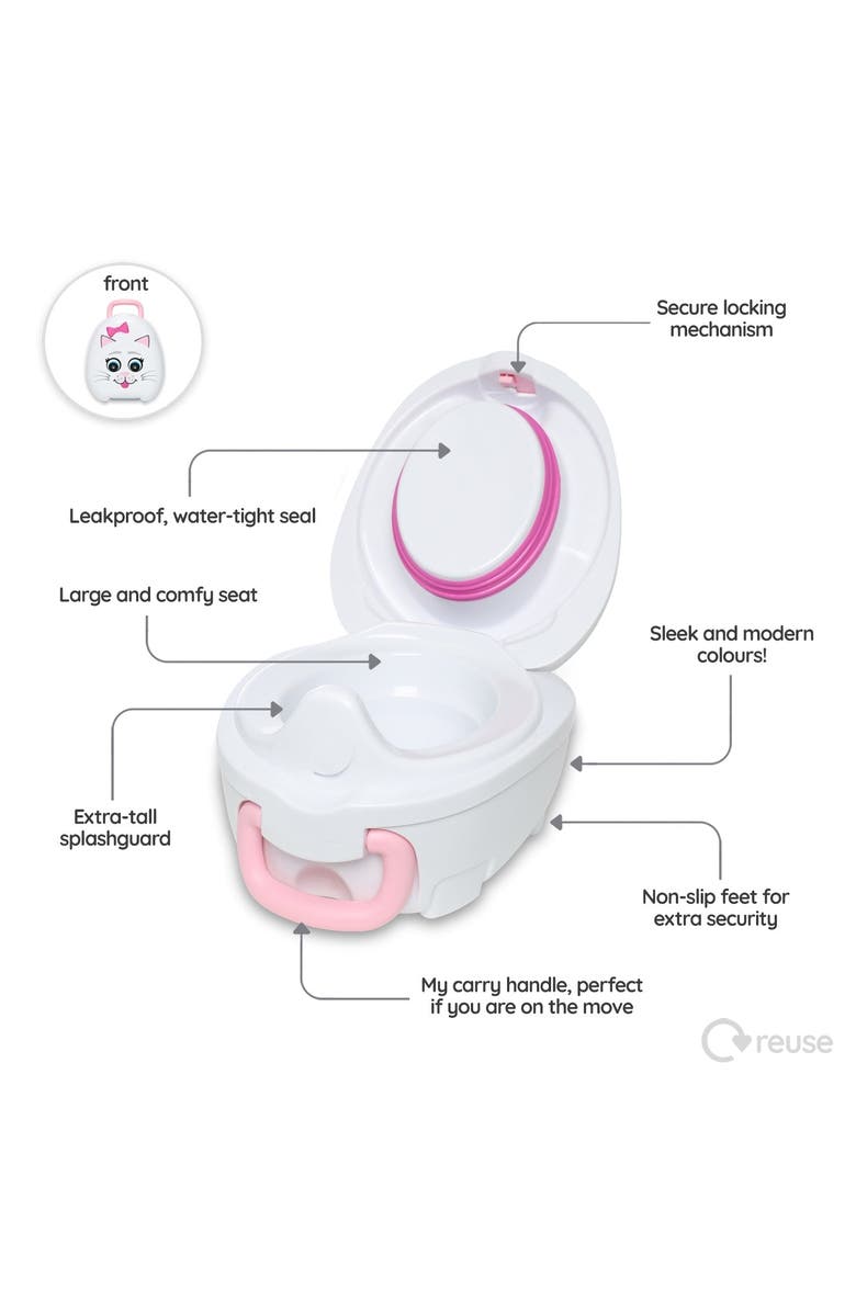 My Carry Potty Travel Potty, Trainer Seat & Step Stool, Alternate, color, Cat