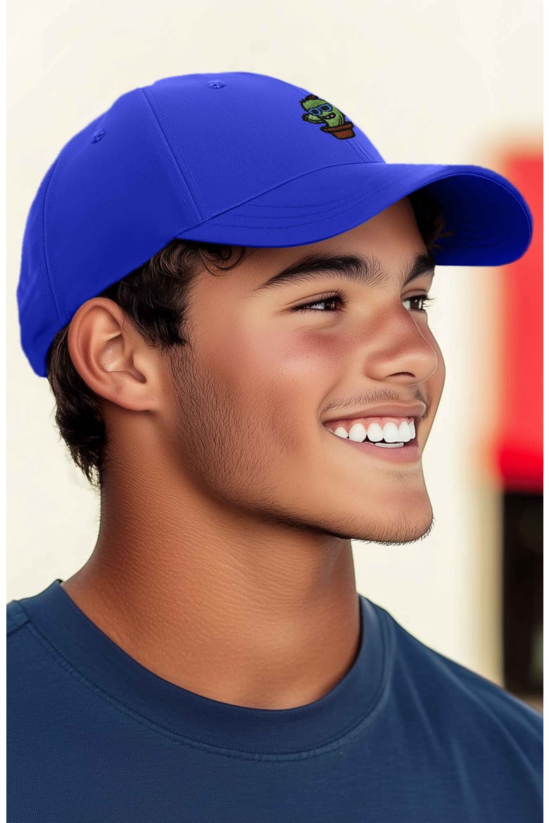 Cactus Embroidered Casual Cap, Alternate, color, Royal Blue