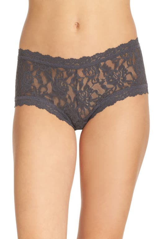 Hanky Panky Signature Lace Boyshorts in Granite at Nordstrom, Size Medium