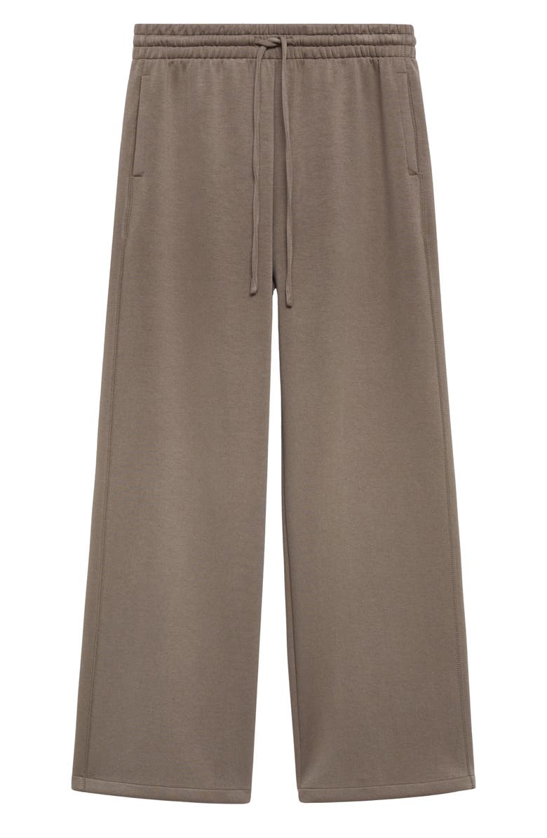 MANGO Elastic Waist Wide Leg Knit Pants, Alternate, color,