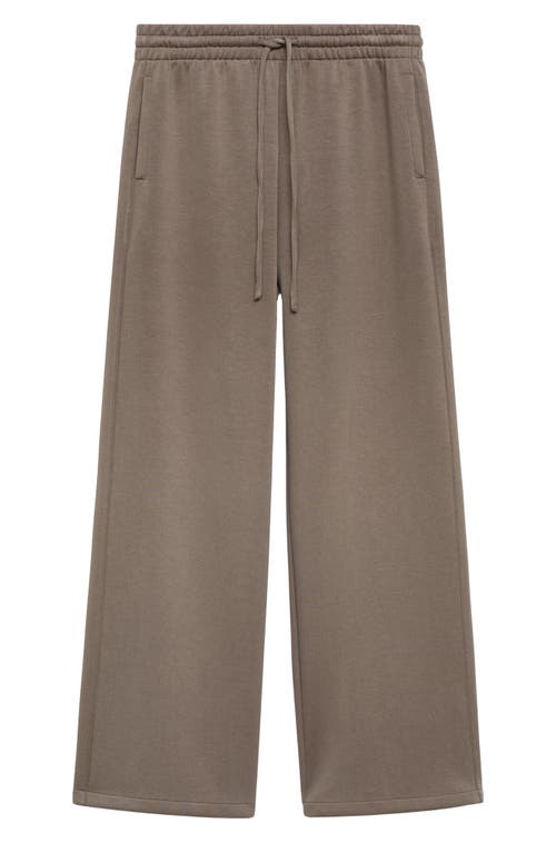 MANGO MANGO ELASTIC WAIST WIDE LEG KNIT PANTS