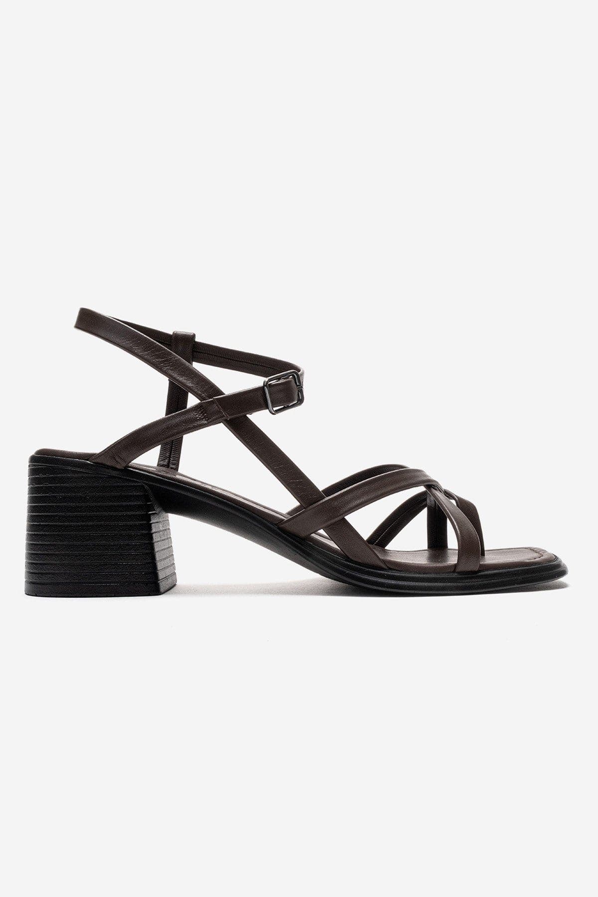 Lavish Leather Block Heel Sandal, Alternate, color, Brown