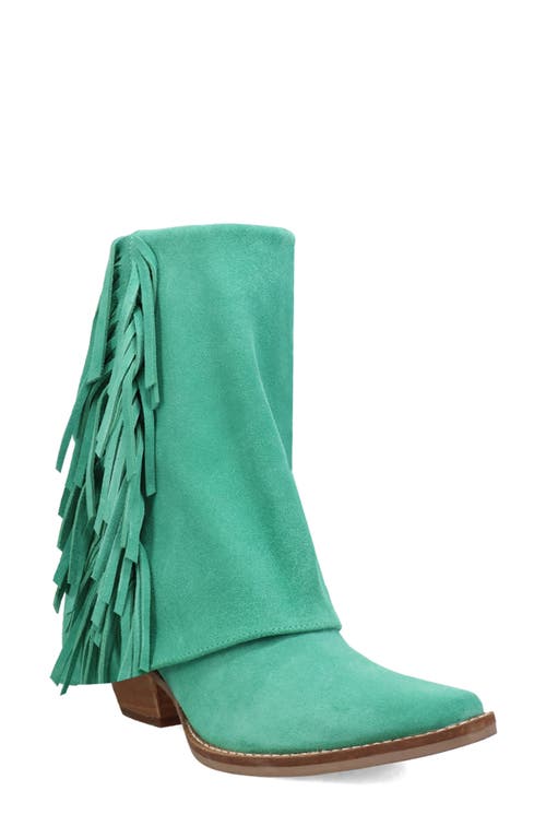 Dingo Marlie Fringe Boot In Green