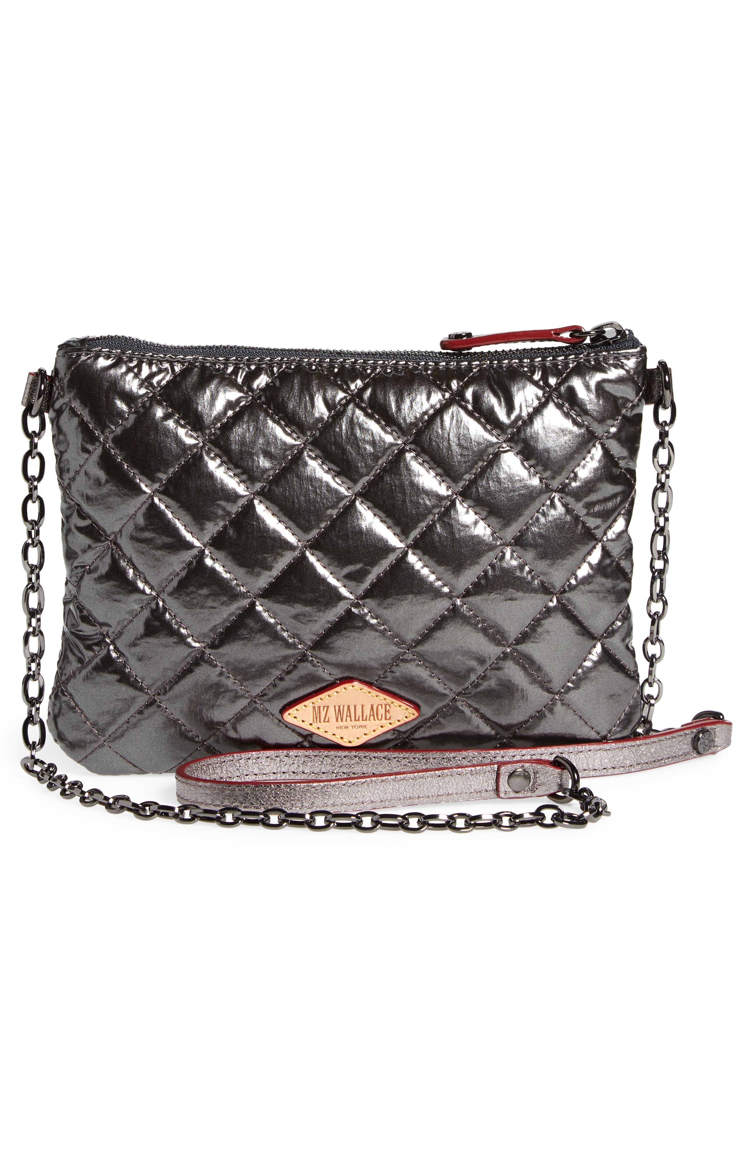 Ruby Quilted Crossbody Bag, Alternate, color, ANTHRACITE METALLIC LACQUER