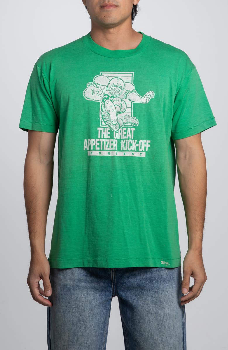 Elwood Vintage Appetizer Kickoff Tee, Main, color, Green