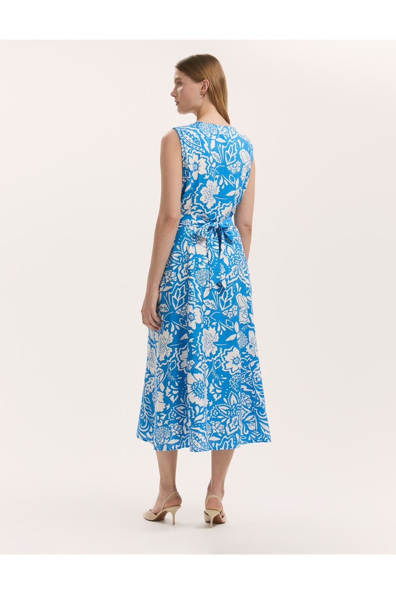Aimee Floral Midi Dress, Alternate, color, Blue Flower