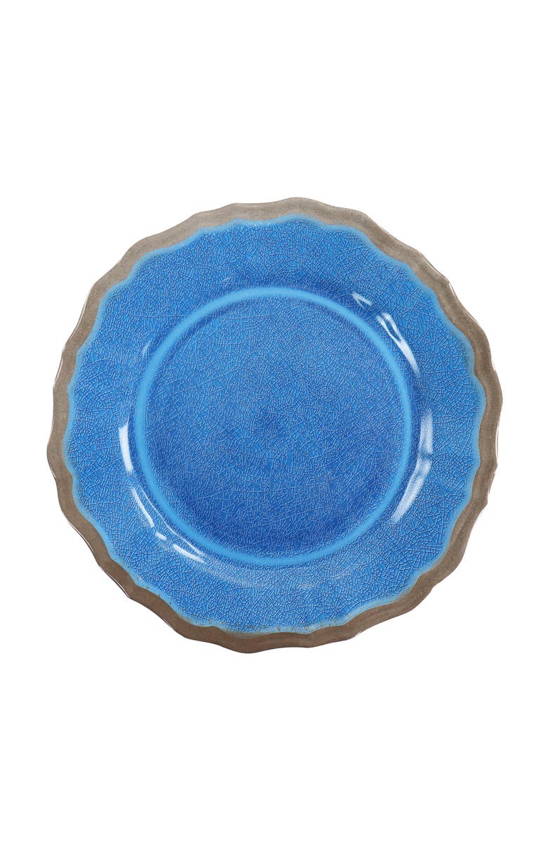 Elama Roma 12 Piece Melamine Dinnerware Set, Alternate, color, Blue