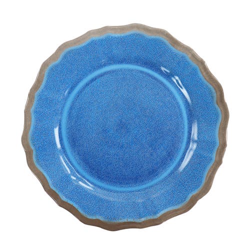 Elama Roma 12 Piece Melamine Dinnerware Set In Blue