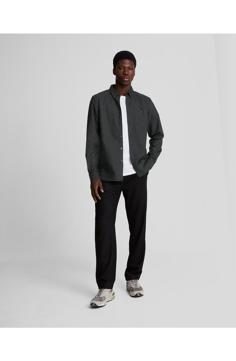 Lyle & Scott Tonal Eagle Plain Oxford Shirt, Alternate, color, Jet Black