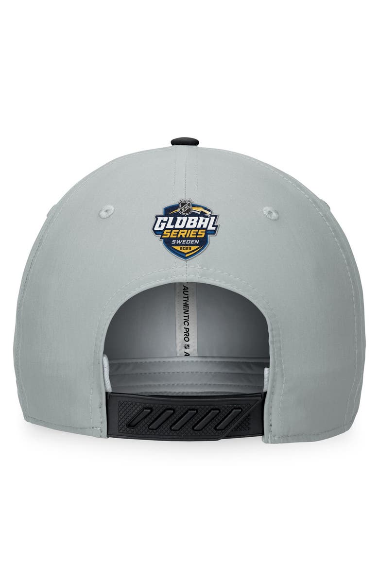 FANATICS Men's Fanatics Branded  Black/Gray Minnesota Wild 2023 NHL Global Series Sweden Adjustable Hat, Alternate, color, 
