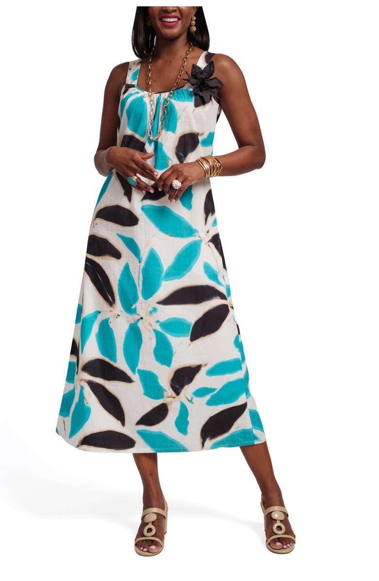Frances Valentine Lynda Maxi Dress Banana Leaf, Main, color, Blue/Multi