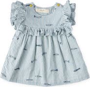Pehr Kids' Ruffle Organic Cotton Seersucker Dress