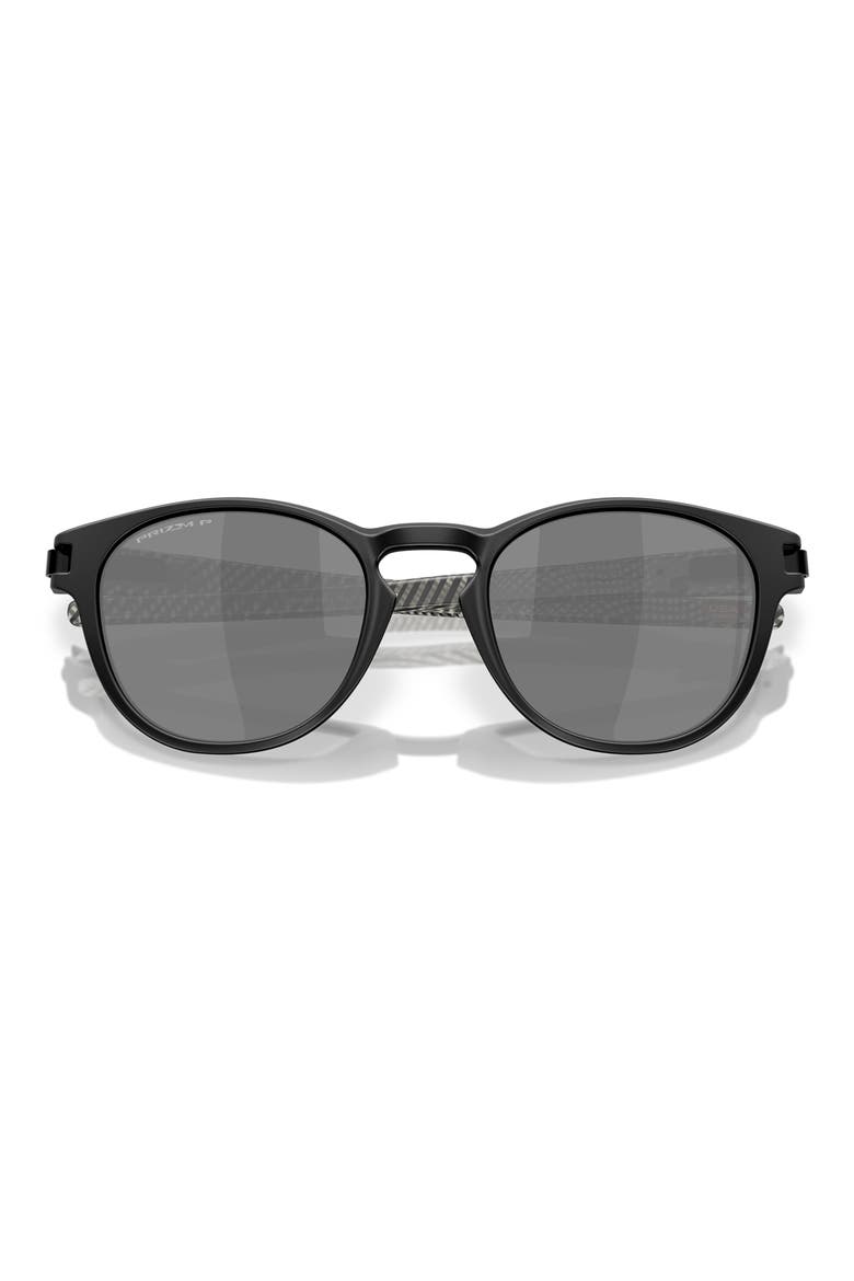Latch™ 53mm Prizm™ Polarized Round Sunglasses, Alternate, color, SHINY BLACK