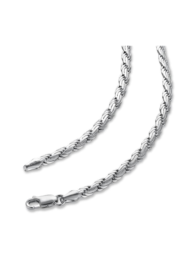Nero Flat Oval Rope Chain Necklace 925 Silver, Alternate, color, Sterling Silver