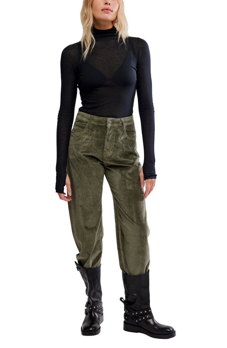 Free People Close to Home Rib Turtleneck Top, Alternate, color, Black