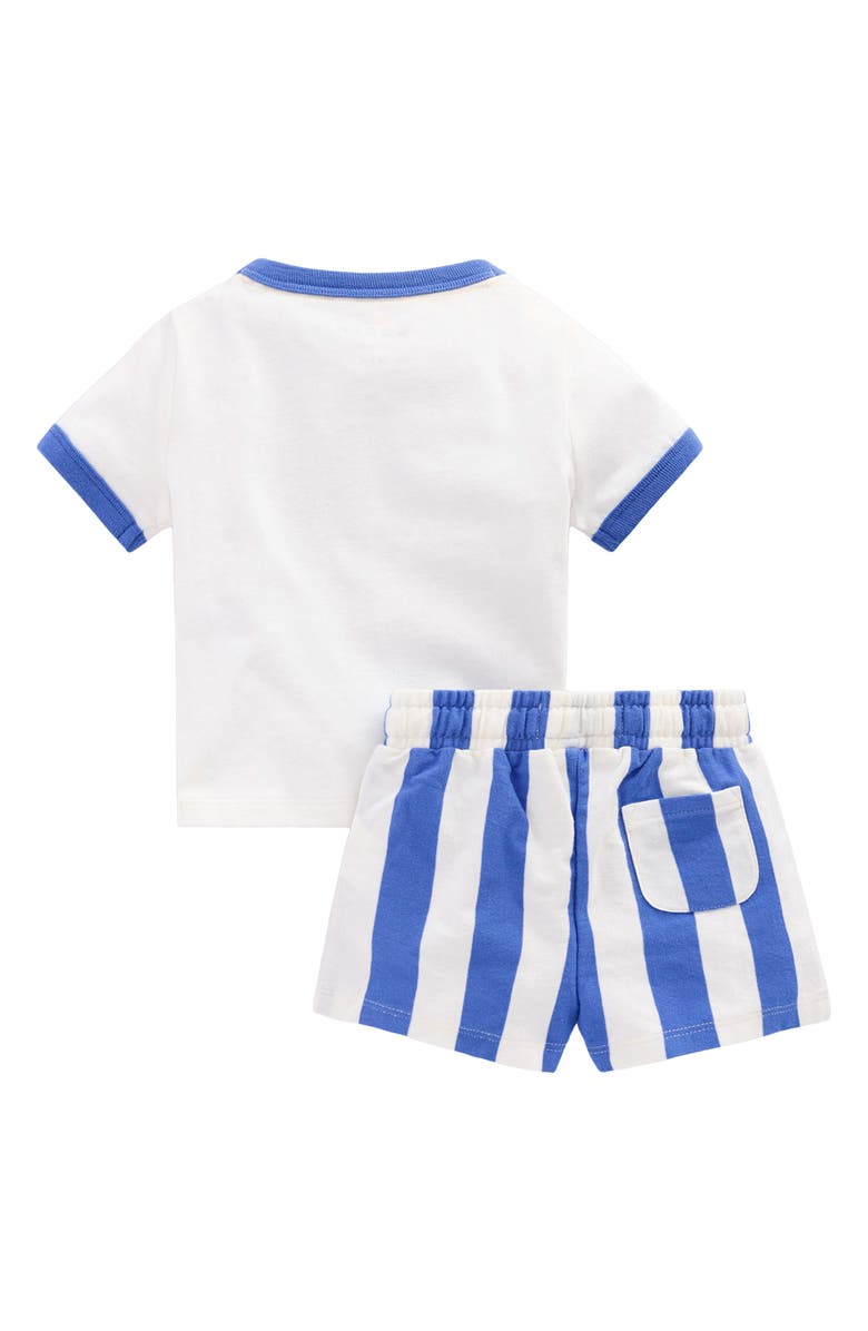 Mini Boden Logo Jersey Play Set, Alternate, color, Blue Camper Van Stripe